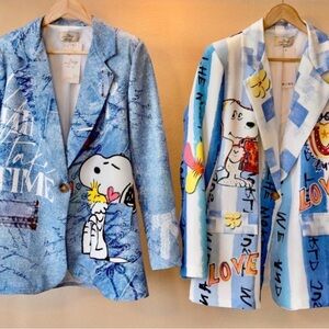 Snoopy Denim Print Women's Jacket